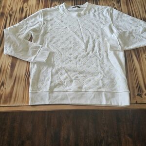 Louis Vuitton beautiful cream monogram sweater.  XXL